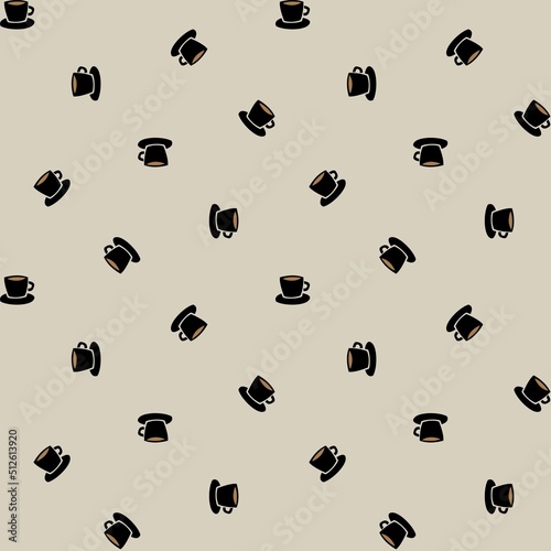 Coffee cups seamless pattern design