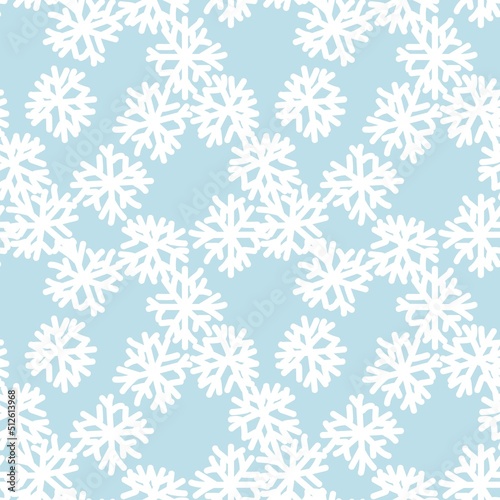 Christmas Snowflakes Holiday seamless pattern background