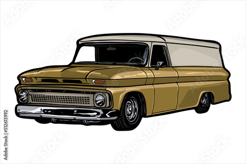 Classic american car - vector illustration