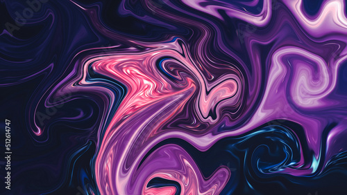 Liquid 3d abstract backgrounds. Vibrant oil painted illustrations. Liquefied smooth images (ID: 512614747)