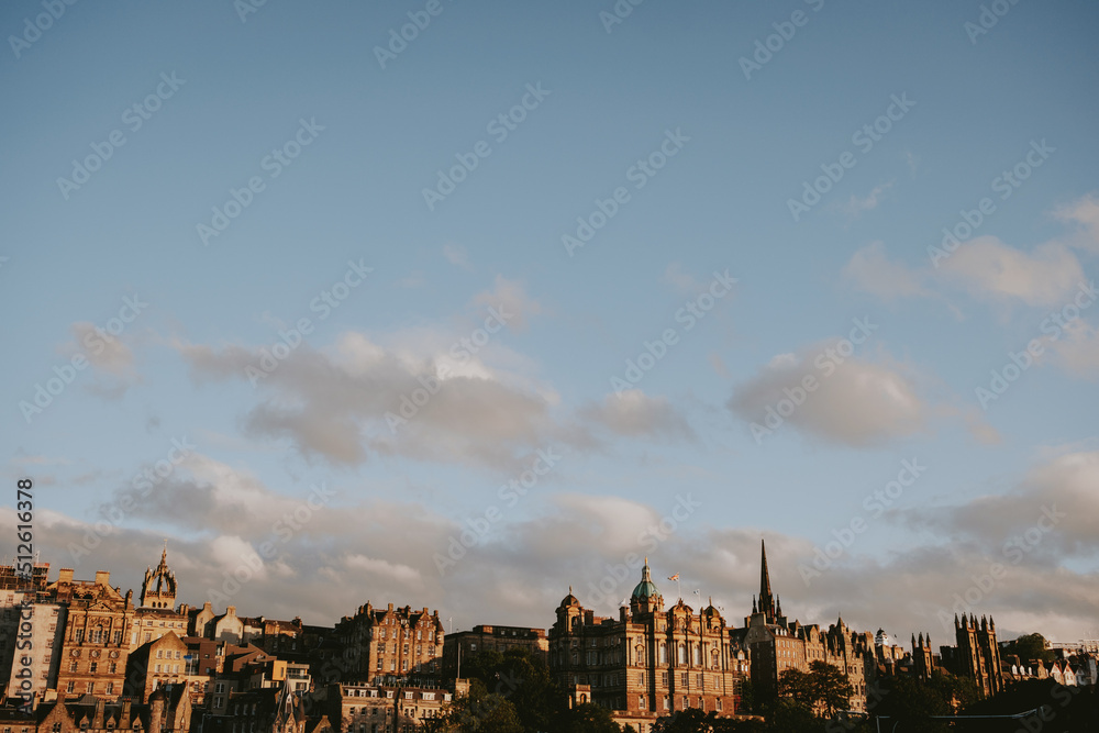 view of the old town of Edinburgh