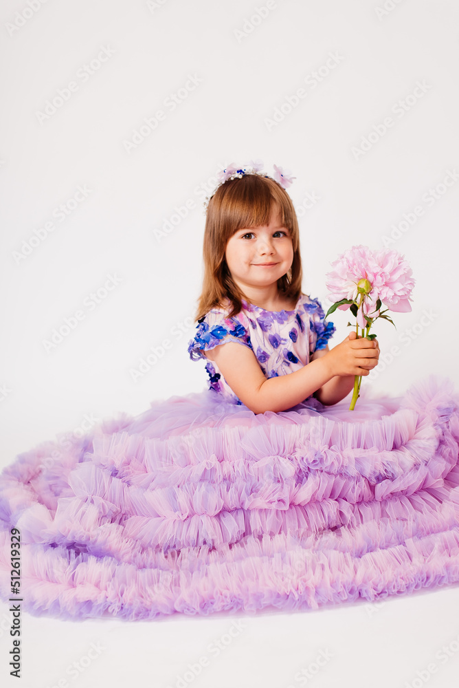 Three year old girl in a lush dress Three year old girl in a lush dress