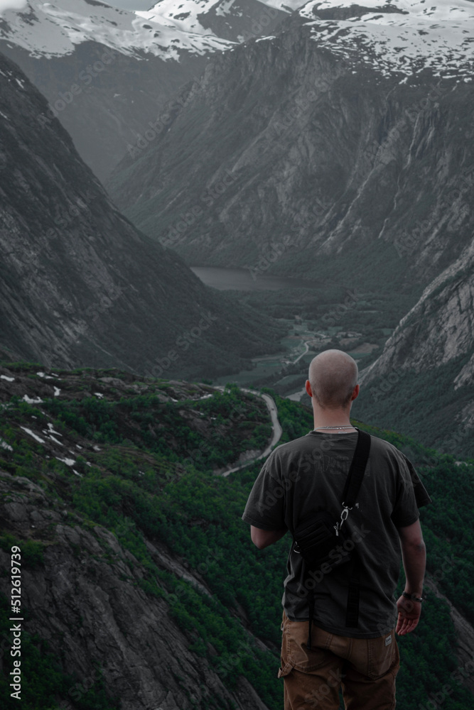 hiker in the mountains