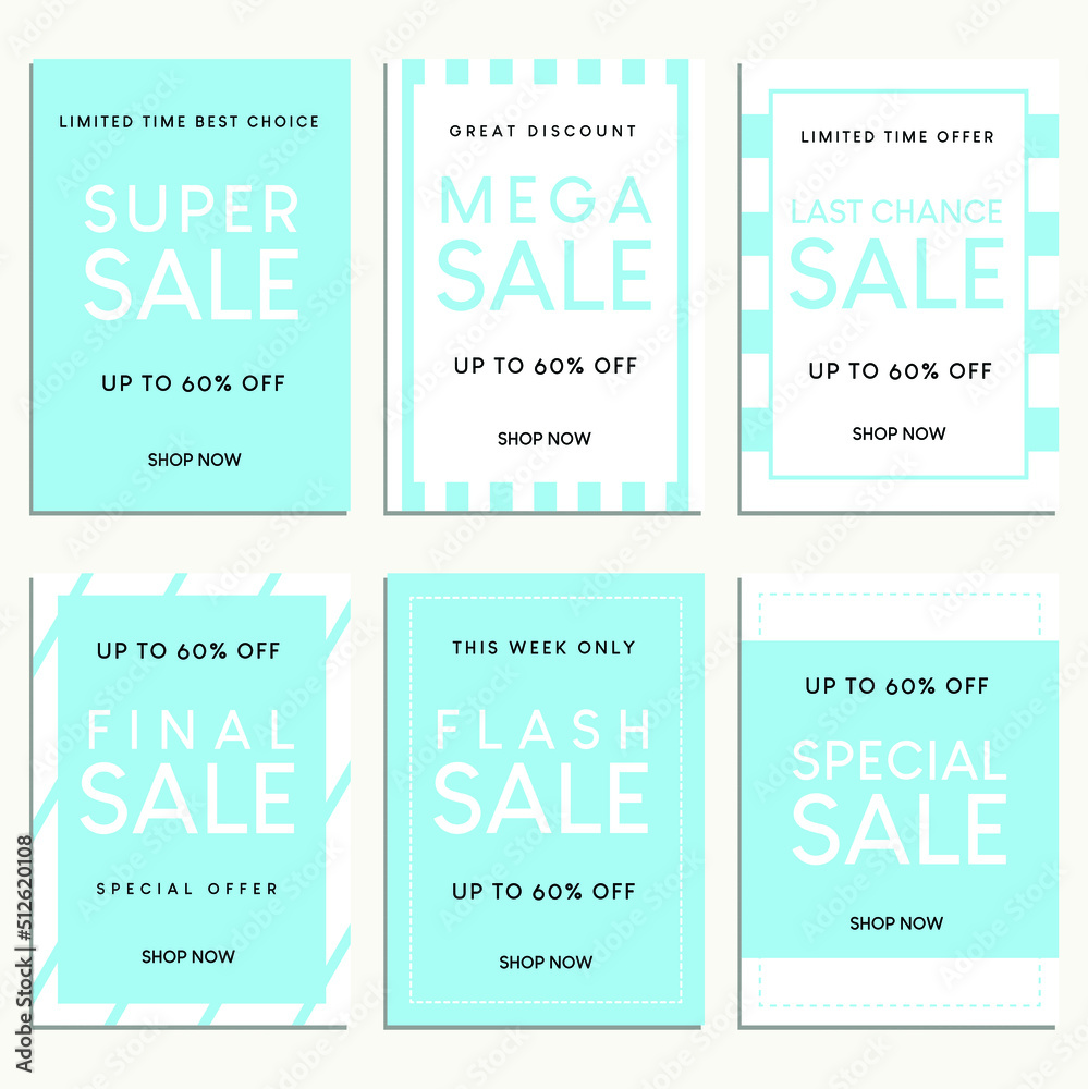 Set of sale banner template design. Set of sale banner template design.
