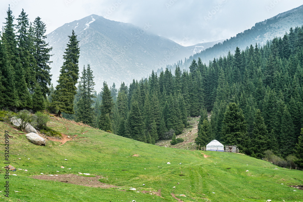 Jeti Oguz gorge, Issyk-Kul lake, slopes of the Tien Shan mountains, Kyrgyzstan