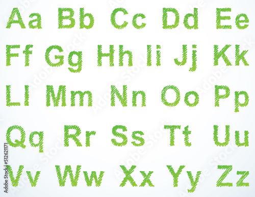 Vector hand-drawn font shaded marker