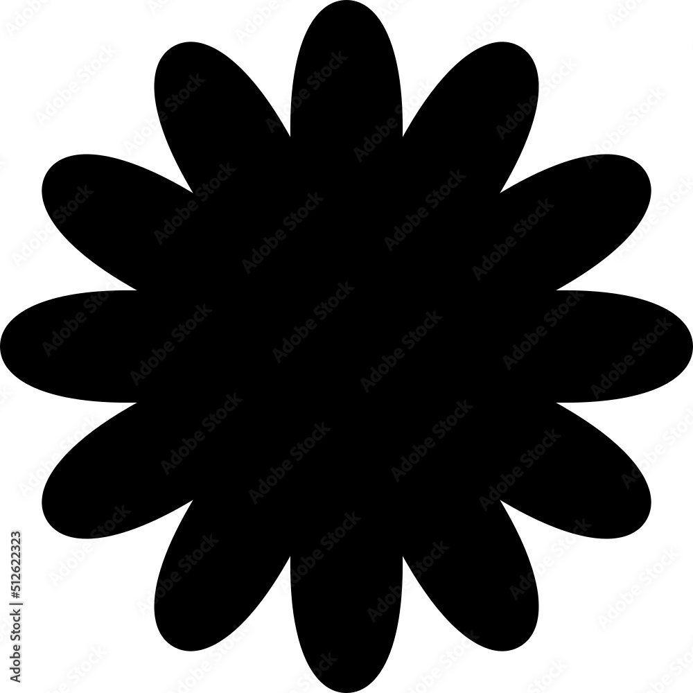Beautiful flowers silhouette clipart design illustration