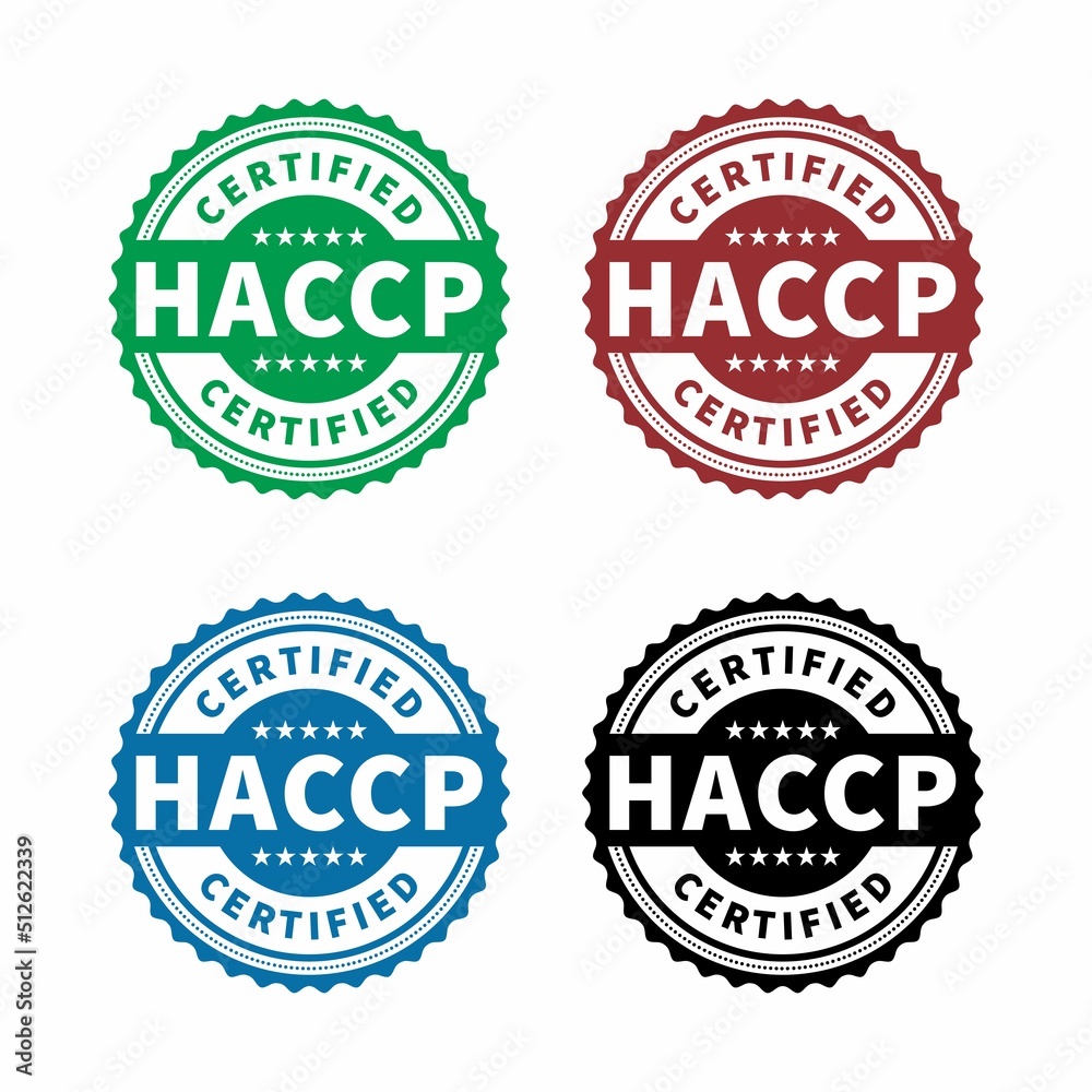 Set of HACCP Certified icon on white background. Vector stock illustration