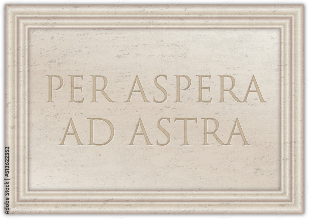 Marble plaque with ancient Latin proverb Marble plaque with ancient Latin proverb