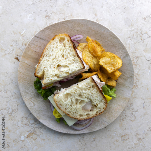 Turkey Sandwich and Potato ...