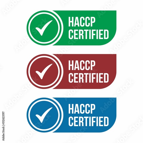 Set of HACCP Certified icon on white background. Vector stock illustration