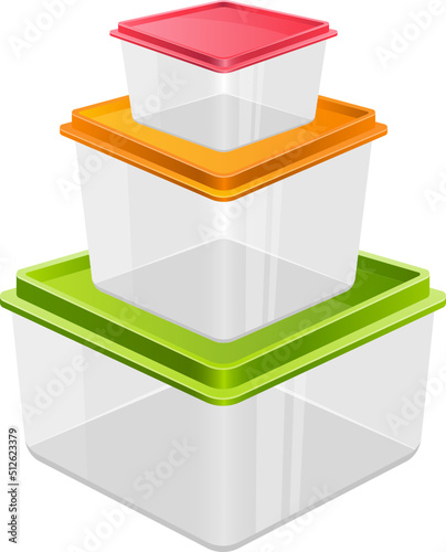 Food container clipart design illustration