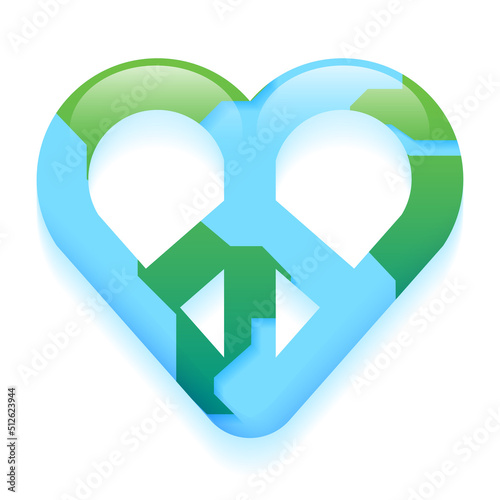 Heart Peace World Earth Day Caring Planet Isolated Eco Sustainability Responsibility Concept 3D Card Icon Cartoon Vector Illustration Free Download Heart Peace World Earth Day Caring Planet Isolated Eco Sustainability Responsibility Concept 3D Card Icon Cartoon Vector Illustration - GFXLoad