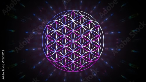 Flower Of Life. Sacred Geometry Loop Animation photo