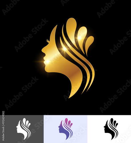Golden Beauty Silhouette Illustration Art