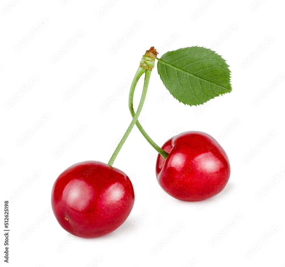 Sweet cherries isolated on a white background Sweet cherries isolated on a white background