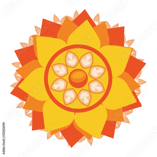 yellow mandala decorative