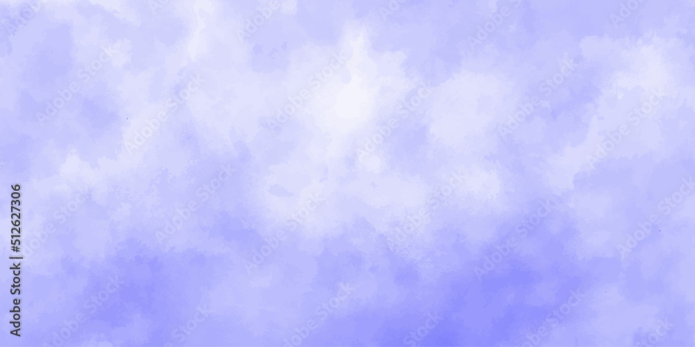 Abstract background with blue sky with clouds Retro Washed Out Effect. Ethnic Tie Dye Blue Watercolor background.  Light blue bubbly cloud patterns and textures watercolor background . paper texture .