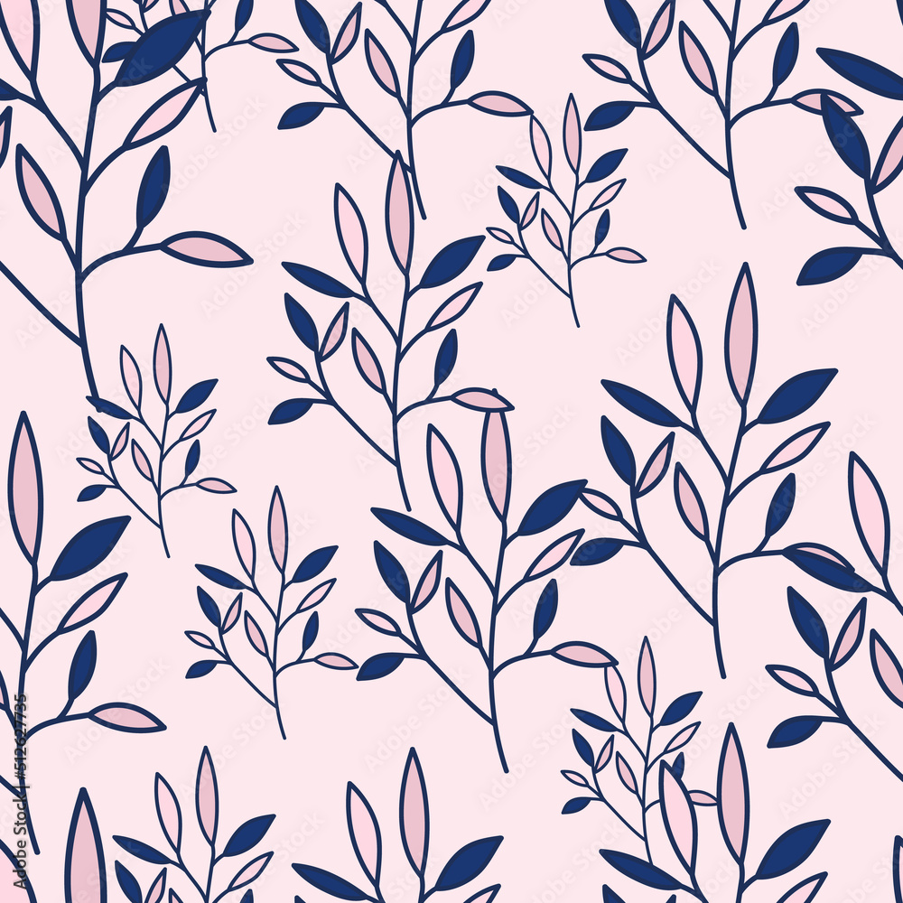 Simple outline leaves seamless pattern. Modern leaf wallpaper. Simple outline leaves seamless pattern. Modern leaf wallpaper.