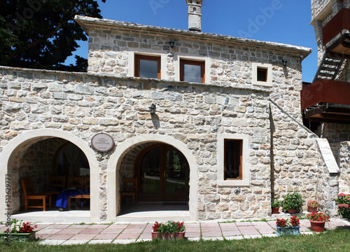 Tvrdos Monastery is a 15th-century Serbian Orthodox monastery near the city of Trebinje, Republika Srpska. The 4th-century foundations of the first Roman church on the site are still visible.