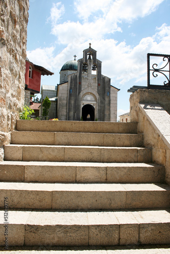 Tvrdos Monastery is a 15th-century Serbian Orthodox monastery near the city of Trebinje, Republika Srpska. The 4th-century foundations of the first Roman church on the site are still visible.