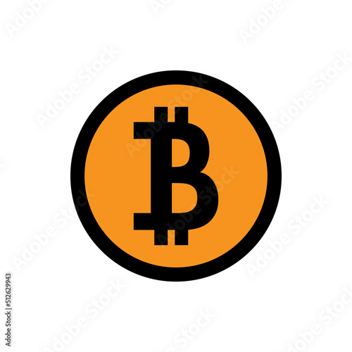 Bitcoin logo. Crypto currency btc vector icon.