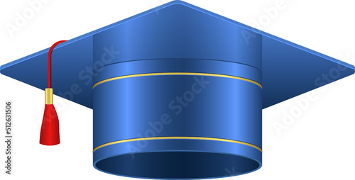 Graduation cap clipart design illustration