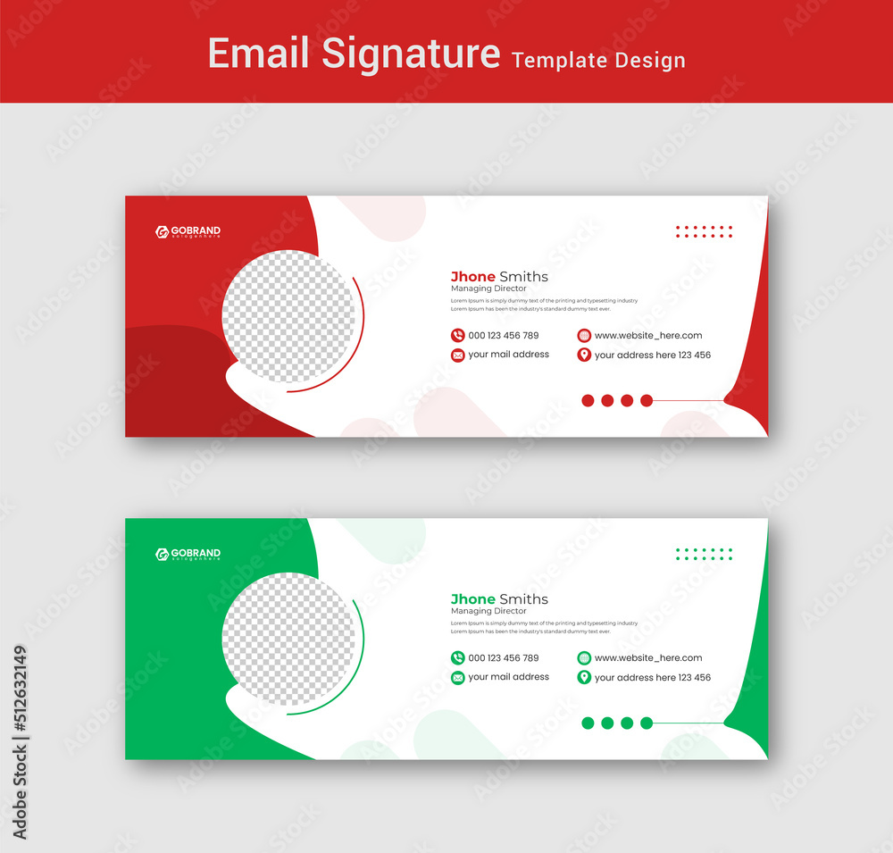 Modern creative corporate business email signature template or elegant flat email footer
Modern creative corporate business email signature template or elegant flat email footer
