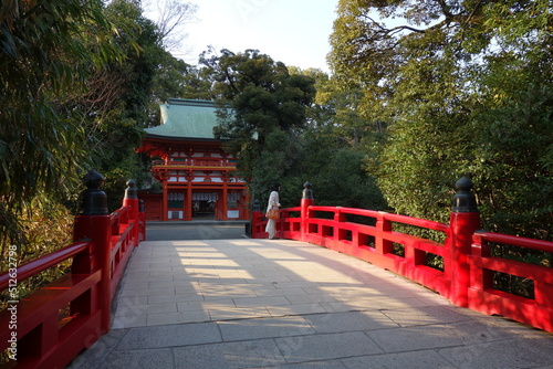 Foto 大宮氷川神社　神橋　楼門　埼玉県　さいたま市