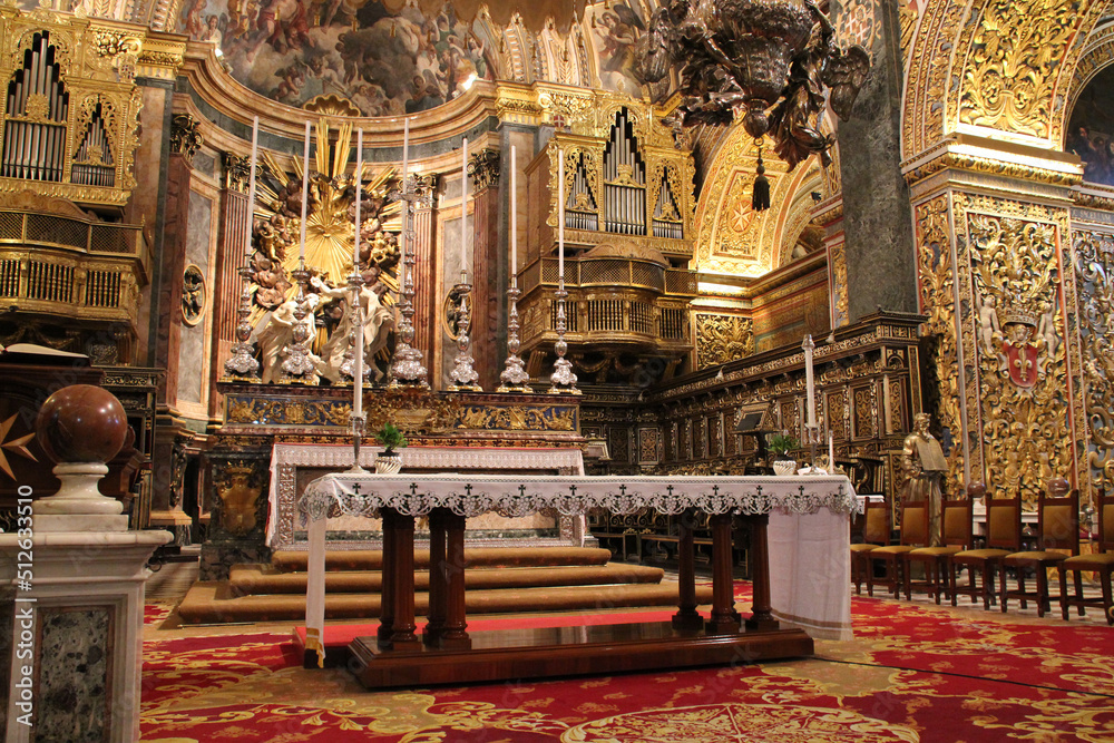 baroque co-cathedral (st john) in valletta (malta) 