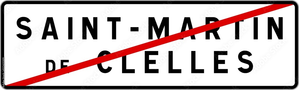 Panneau sortie ville agglomération Saint-Martin-de-Clelles / Town exit sign Saint-Martin-de-Clelles Panneau sortie ville agglomération Saint-Martin-de-Clelles / Town exit sign Saint-Martin-de-Clelles