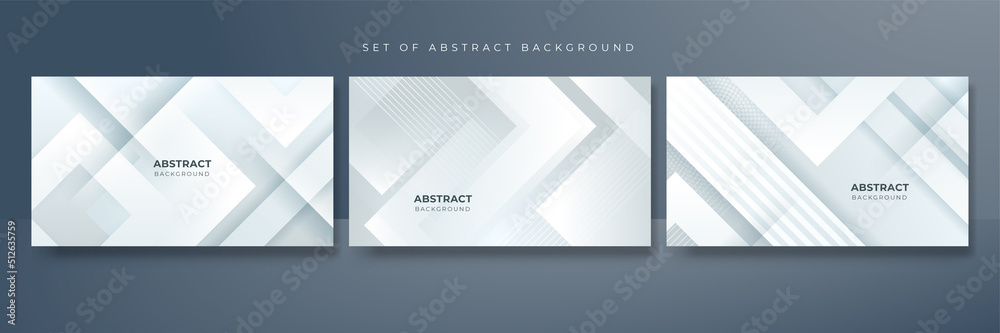 Fototapeta premium Abstract white geometric shape with futuristic concept background