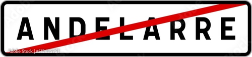 Free Download Panneau sortie ville agglomération Andelarre / Town exit sign Andelarre - GFXLoad