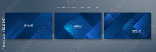 Modern dark blue abstract background. Vector abstract with science, futuristic, energy technology concept over dark blue background. Blue business presentation background