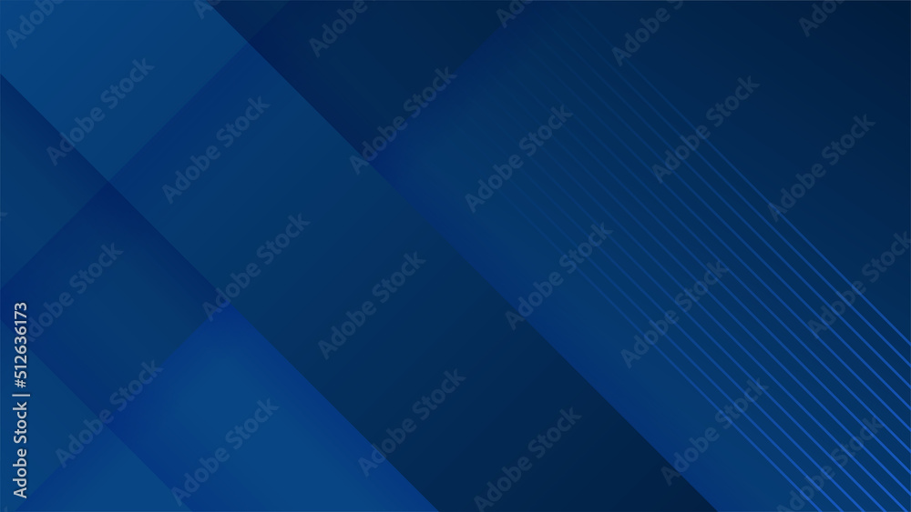 Obraz premium Modern dark blue abstract background. Vector abstract with science, futuristic, energy technology concept over dark blue background. Blue business presentation background