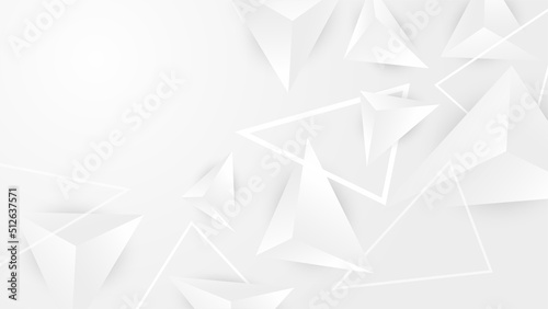 Abstract white background with grey hi-tech polygonal business corporate concept