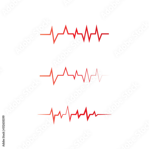 Pulse line ilustration vector template