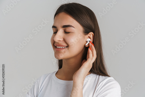 Portrait of a young casual white woman