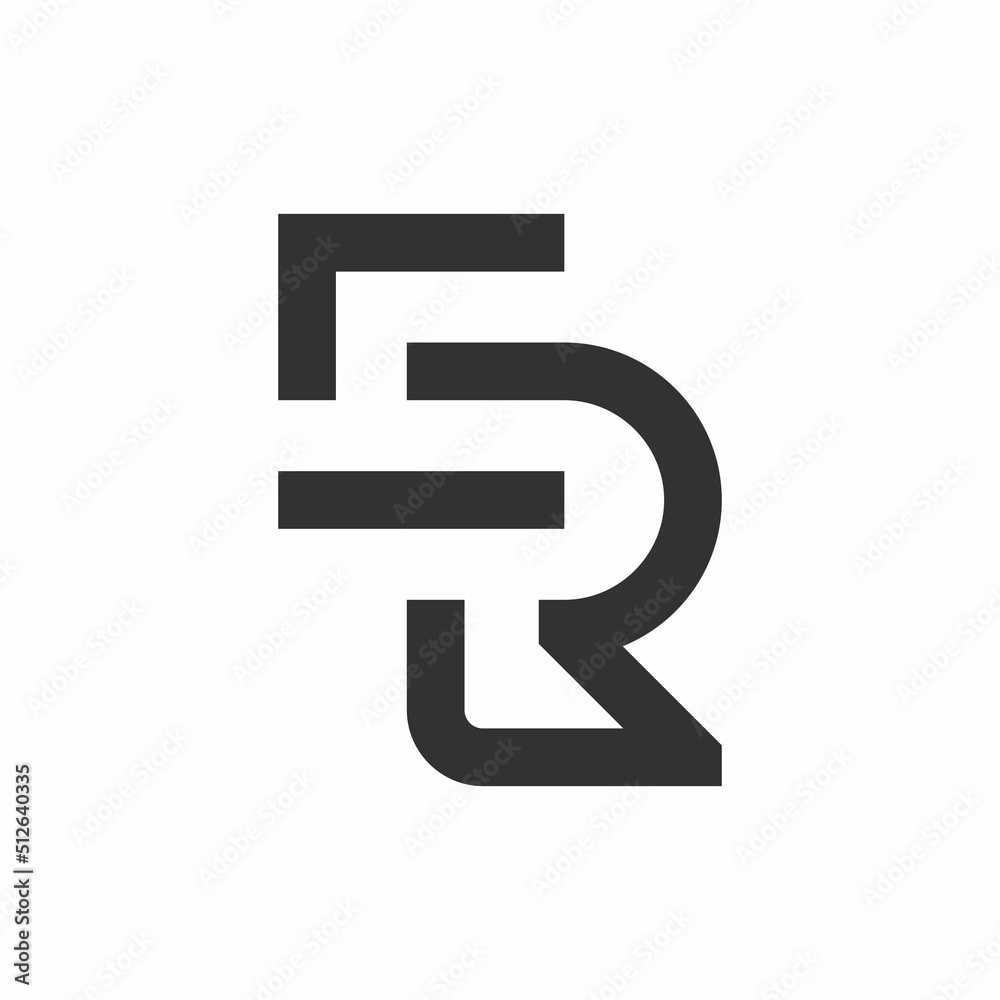 RE, ER, R, E abstract letters logo monogram RE, ER, R, E abstract letters logo monogram