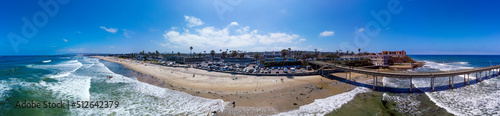 Panoramic View of San Diego, California, looking at Ocean Beach from the Fishing Pier © Gary Peplow