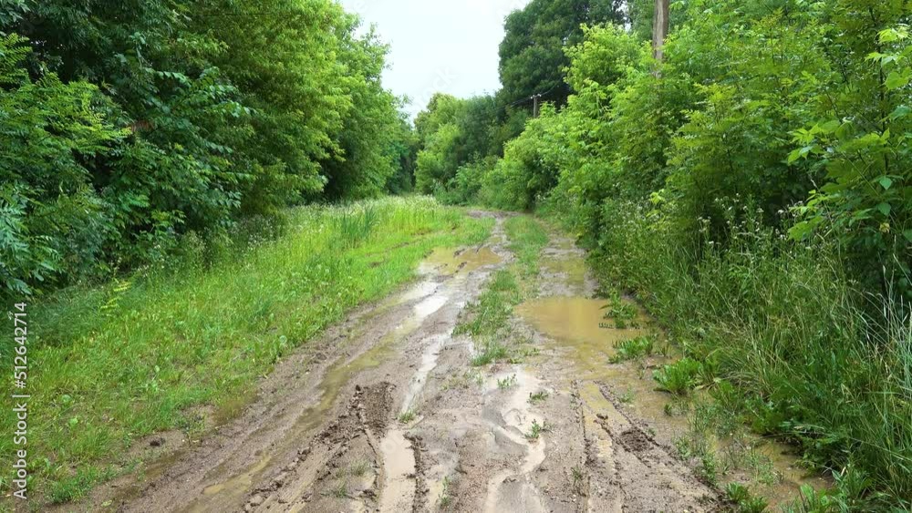 Rural roads washed out by rain. Rustic old roads after the rain. Rural roads washed out by rain. Rustic old roads after the rain.