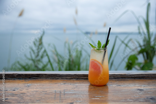 Photography Drink beside the sea in shenzhen china