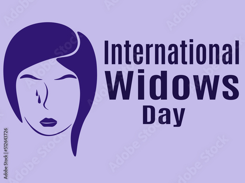 International Widows Day, idea for a poster, banner, flyer or postcard