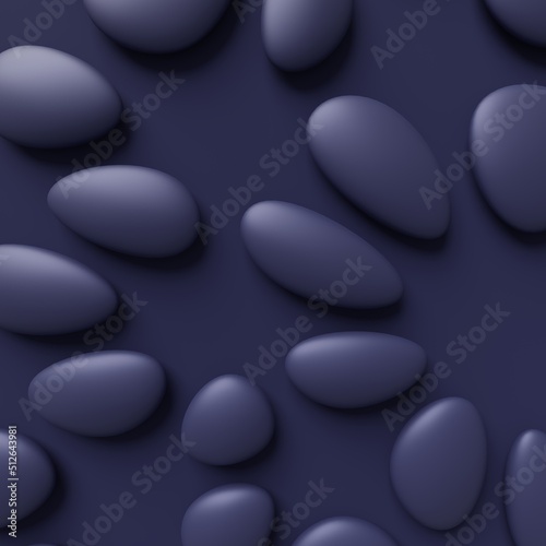 Abstract background similar to stone pebbles. 3d rendering color very peri 2022.