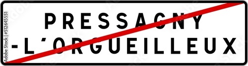 Wallpaper Mural Panneau sortie ville agglomération Pressagny-l'Orgueilleux / Town exit sign Pressagny-l'Orgueilleux Torontodigital.ca