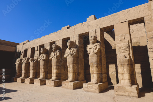 View to the Hall of Caryatids in Karnak Temple near Luxor, Egypt 