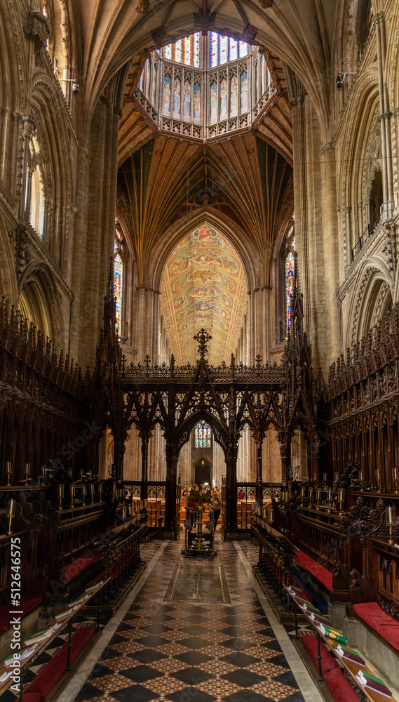 view of the High Altar choir and Presbytery in the Ely Cathedral