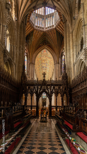 Stampa su tela view of the High Altar choir and Presbytery in the Ely Cathedral