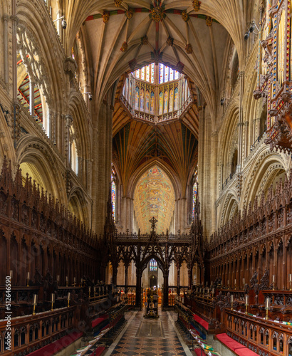 Canvas Print view of the High Altar choir and Presbytery in the Ely Cathedral