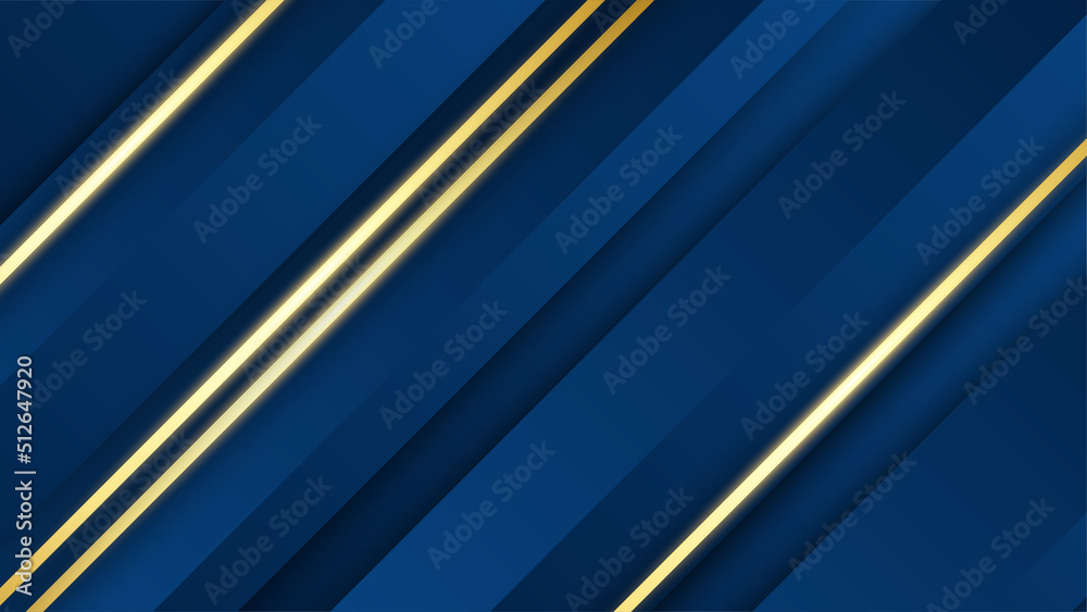 Abstract template dark blue luxury premium background with luxury geometric pattern and gold lighting lines. Abstract template dark blue luxury premium background with luxury geometric pattern and gold lighting lines.
